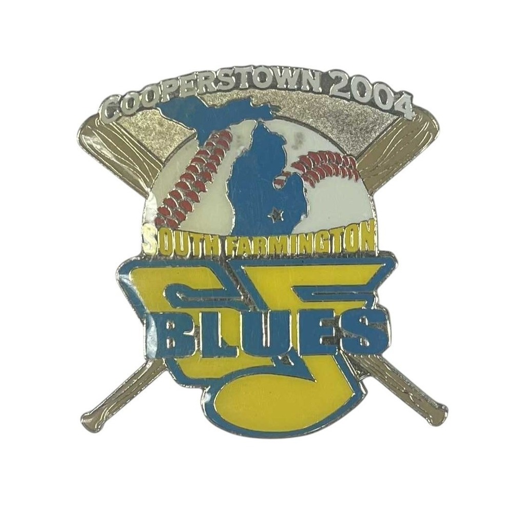 2004 Cooperstown Dreams Park Trading Pins South Farmington Blues Baseball Pin